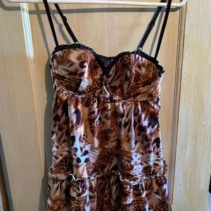 Victoria’s Secret cheetah silk gown 34c